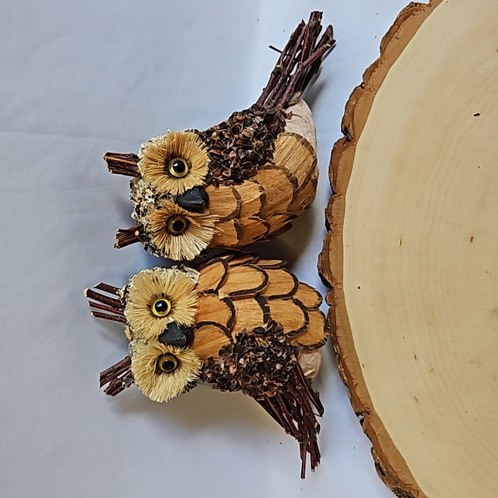 Vintage Handcrafted Owls Small